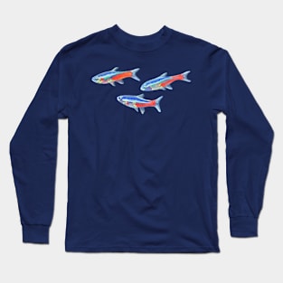 Neon tetra fish Long Sleeve T-Shirt